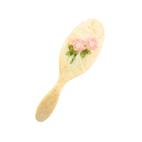 SPAZZOLA HANDPAINTED WILD ROSES AMAZING HAIR DAY BRUSH SOLAR ECLIPSE