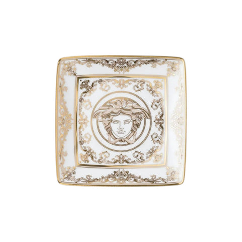 PIATTINO QUADRATO 15253 MEDUSA GALA VERSACE 403635 WHITE ROSENTHAL