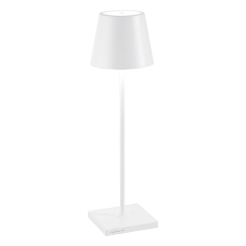 LAMPADA PRO TAVOLO POLDINA LD1340B3 MAT WHITE ZAFFERANO