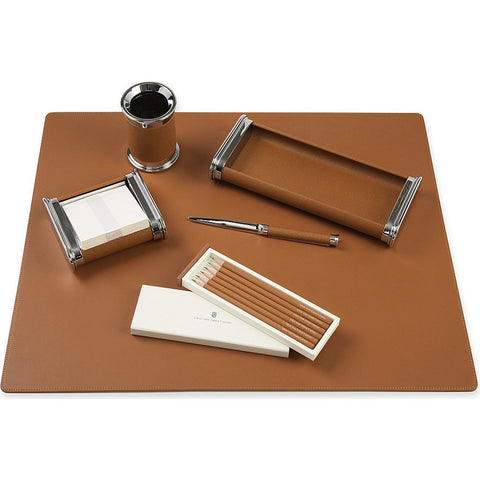 GRAF VON FABER CASTELL SET ACCESSORI SCRIVANIA COGNAC ART 118576