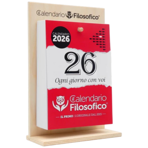 A4 PHILOSOPHISCHER KALENDER MIT HOLZSTÄNDER ART. A4FLEG26
