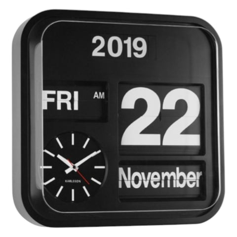 WANDUHR BIG FLIP ART KA4200 KARLSSON SCHWARZ