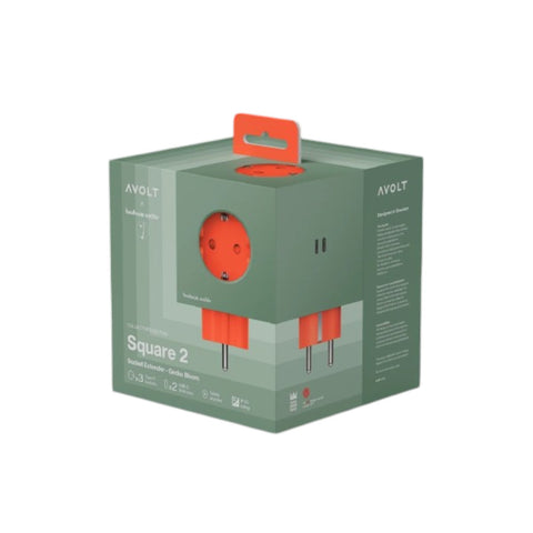PRESA SQUARE 2 USB-C  GECKO BLOOM GREEN AVOLT