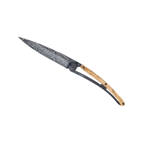 COLTELLINO TASCABILE BLACK OLIVE WOOD PACIFIC ART. 1GB000141 DEEJO