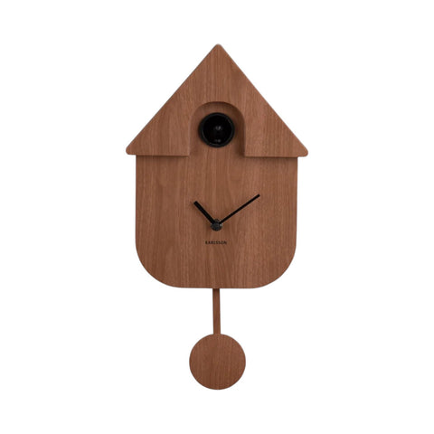 OROLOGIO WALL COLCK MODERN CUCKOO KA5964DW DARK WOOD PRINT KARLSSON