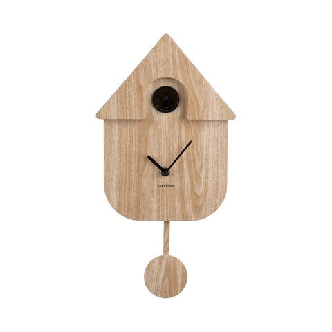 OROLOGIO WALL CLOCK MODERN CUCKOO KA5964WD LIGHT WOOD PRINT KARLSSON