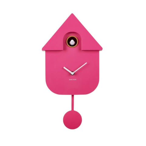 OROLOGIO WALL CLOCK MODERN CUCKOO ABS BRIGHT PINK ART. KA5768BP
