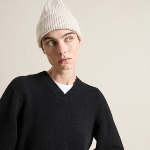 BERRETTO IN LANA BEANIE IVORY ART. BEA-066 LE BONNET