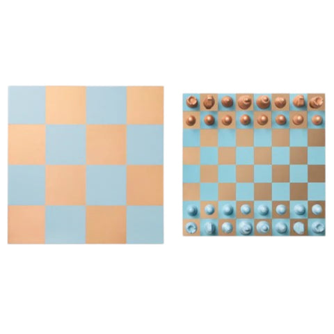 GIOCO ART OF CHESS MIRROR  PW00788 LIGHT BLUE PRINTWORKS