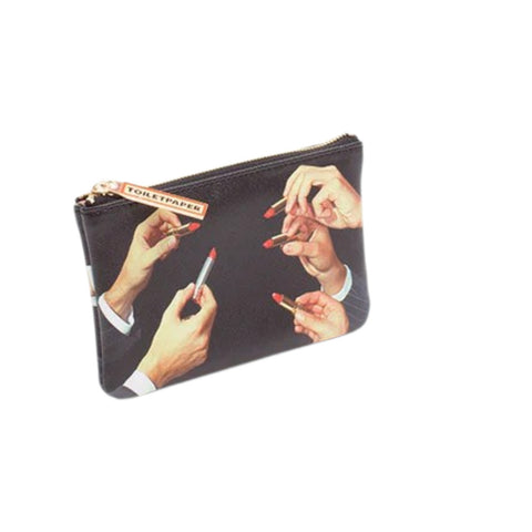 ASTUCCIO IN PU STAMPATO TOILETPAPER LIPSTICKS BLACK ART. 02514 SELETTI