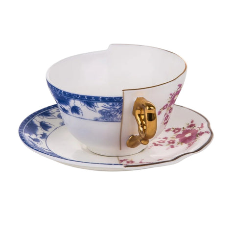 TAZZA TE' CON PIATTINO IN PORCELLANA HYBRID-ZENOBIA 09746 SELETTI
