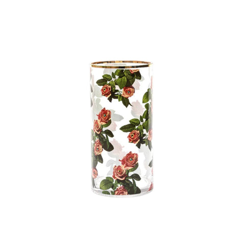 VASO IN VETRO TOILETPAPER 14173 ROSES  SELETTI