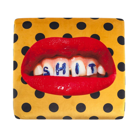 POUF SHIT 51X46 H 42 16103 ORANGE SELETTI TOILETPAPER