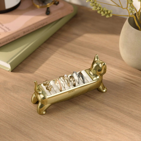 PORTAGIOIE ALI CAT RING HOLDER ART. 1023419-104 BRASS UMBRA