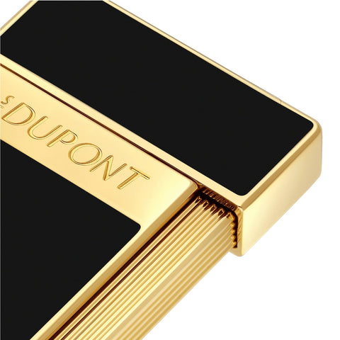 ACCENDINO LI SLIMMY BLACK LACQUER/GOLDEN 028222 S.T. DUPONT