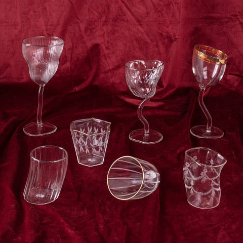 BICCHIERE IN VETRO CLASSIC ON ACID - SPRING Cm. 7,7x5,9 h. 9,1 ART11242 SELETTI