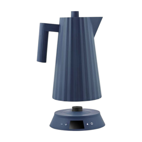 ALESSI BLAUER WASSERKOCHER MIT TEMPERATURREGELUNG, PLISSE TYP MDL21DAZ