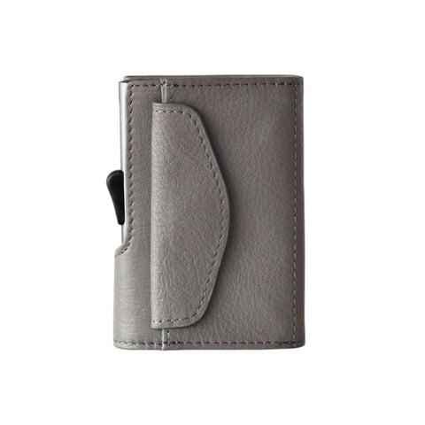 PORTAFOGLIO SINGLE COIN CLASSIC LEATHER FOG C-SECURE