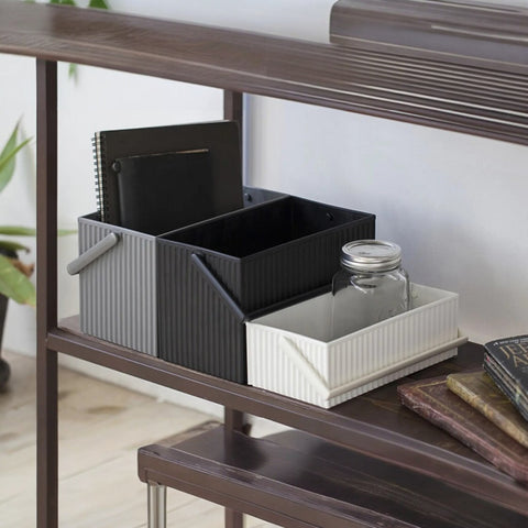 SCATOLA STORAGE BOX M ART. 235125 LIGHT GREY OMNIOFFRE HACHIMAN