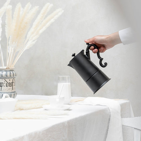 CAFFETTIERA 4 TAZZE LADY ANNE ART. LA21304B KNINDUSTRIE BLACK