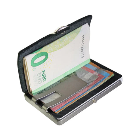 PORTAFOGLIO ORIGINAL SILVER FREQUENT TRAVELLER BLACK I-CLIP