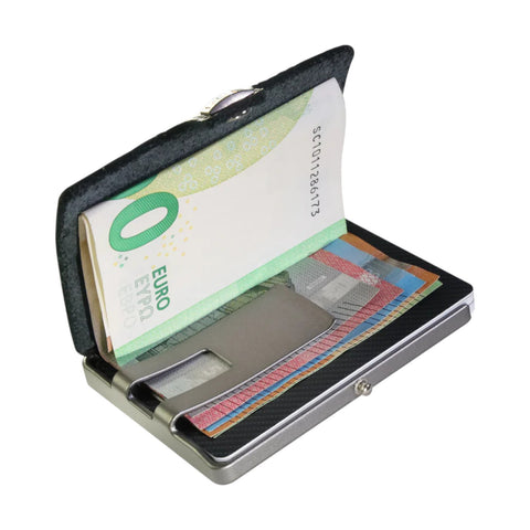 PORTAFOGLIO ORIGINAL SILVER FREQUENT TRAVELLER RED I-CLIP