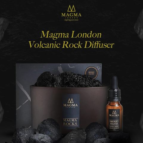 PROFUMATORE D'AMBIENTE MAGMA VULCANIC ROCK SMOKEY VELVET M026 BEIGE MAGMA LONDON