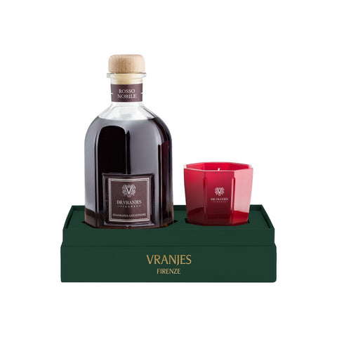 GIFT BOX FRAGRANZA 250ML/CANDELA 80G ROSSO NOBILE DR VRANJES