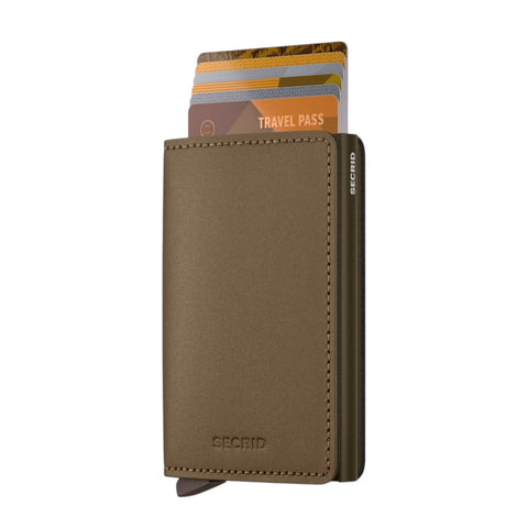 PORTAFOGLIO SLIMWALLET MATTE SATIN SMS-BRONZE BROWN SECRID