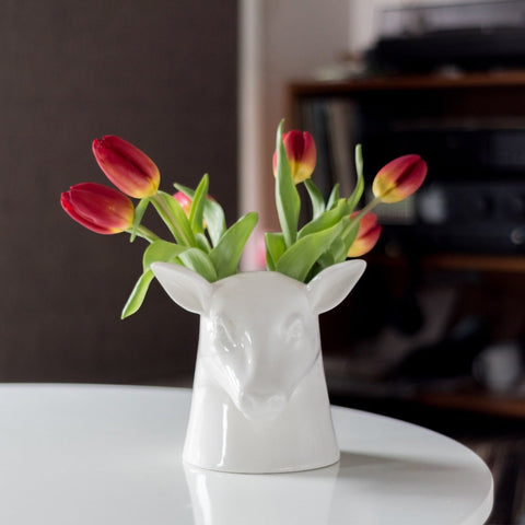 CONTENITORE STAG HEAD UTENSIL POT WHITE SUCK UK