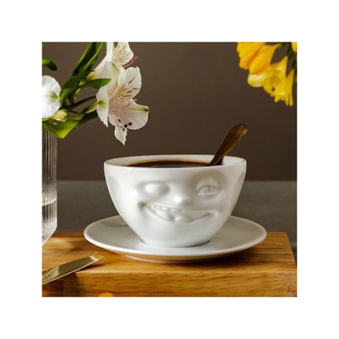TAZZA COFFEE CUP WINKING T014801 TASSEN WHITE