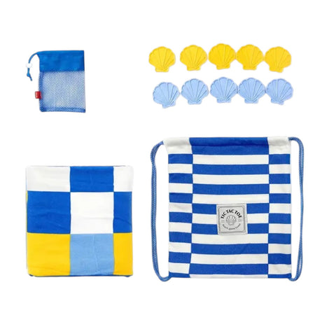 ASCIUGAMANO DA SPIAGGIA CON GIOCO TIC-TAC-TOE ART. 28274 BLU BALVI