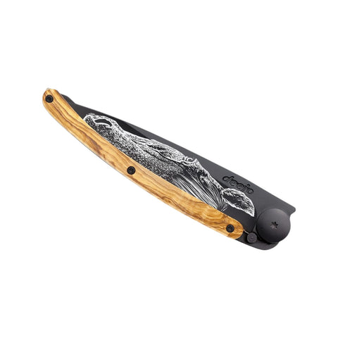 COLTELLINO TASCABILE BLACK OLIVE WOOD PUREBRED ART. 1GB000140 DEEJO