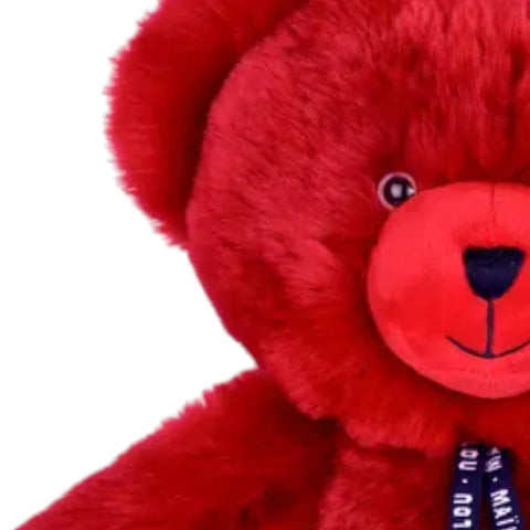 PELUCHE L'OURS MAILOU 35 CM MA0194 MAILOU  ROUGE