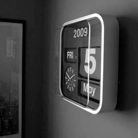 OROLOGIO WALL CLOCK BIG FLIP KA4203 WHITE KARLSSON