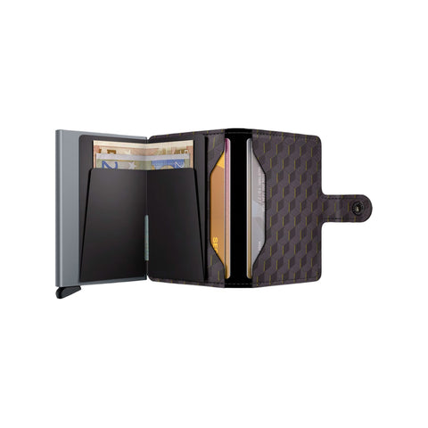 PORTAFOGLI MINIWALLET OPTICAL MOP SECRID GREY-YELLOW