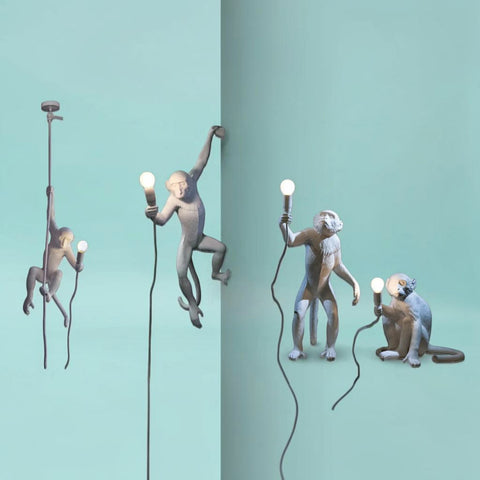 LAMPADA MONKEY STANDING 14880 SELETTI WHITE