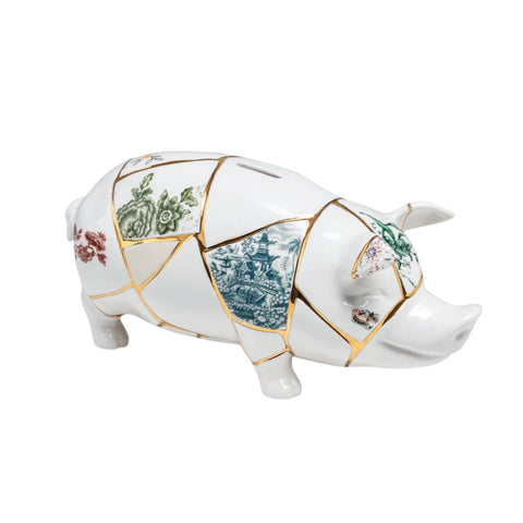 SALVADANAIO SELETTI IN PORCELLANA KINTSUGI PIGGY BANK 09942