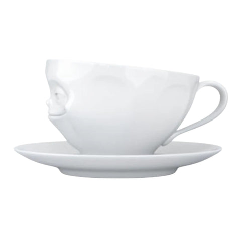 TAZZA COFFEE CUP GRINNING T014101 TASSEN WHITE