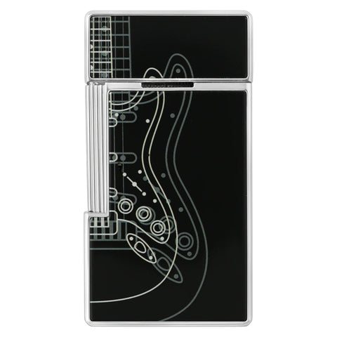 LI BIGGY FENDER FEUERZEUG 025025 ST DUPONT SCHWARZ/CHROM