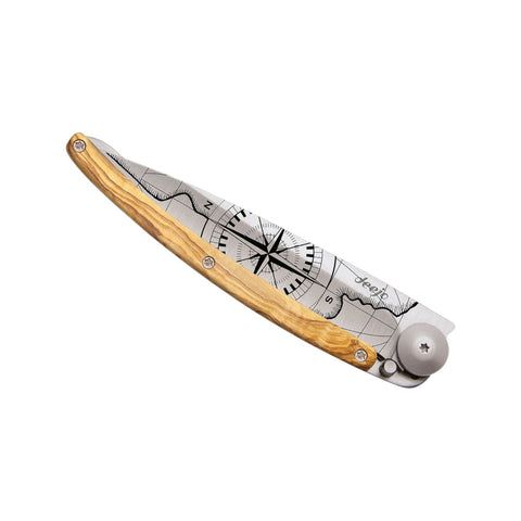 COLTELLINO TASCABILE TITANIUM OLIVE WOOD TERRA INCOGNITA ART. 1CB000054 DEEJO