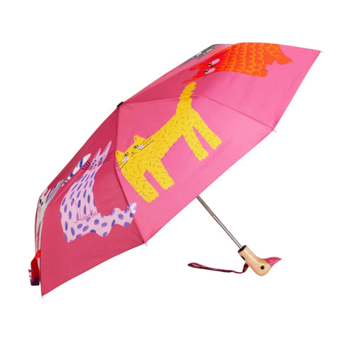 OMBRELLO ARTY CATS FUXIA DUCK HEAD