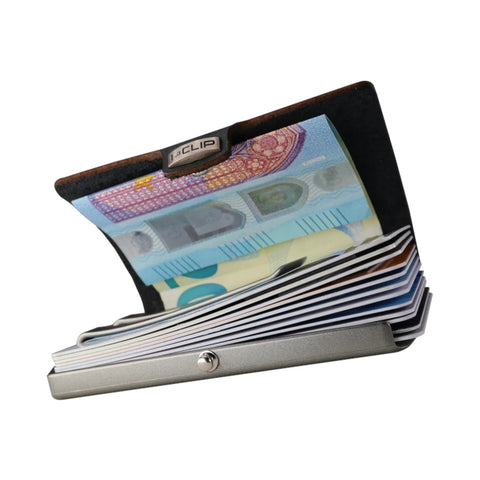 PORTAFOGLIO ORIGINAL SILVER FREQUENT TRAVELLER BLUE I-CLIP