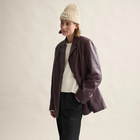 BERRETTO IN LANA ONE SIZE ART. LBL-009 LE BONNET LOGO BEANIE SAND