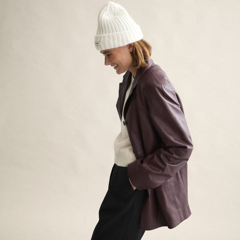 BERRETTO IN LANA ONE SIZE ART. LBL-013 LE BONNET LOGO BEANIE SNOW