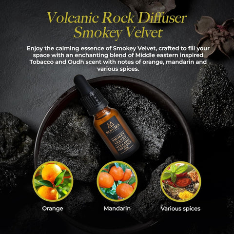 PROFUMATORE D'AMBIENTE MAGMA VULCANIC ROCK SMOKEY VELVET M026 BEIGE MAGMA LONDON