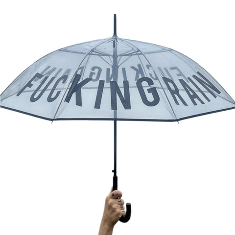 OMBRELLO FUCKING RAIN TRANSPARENT FISURA