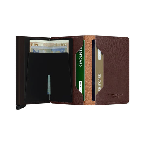 PORTAFOGLIO SLIMWALLET VEG ESPRESSO SECRID
