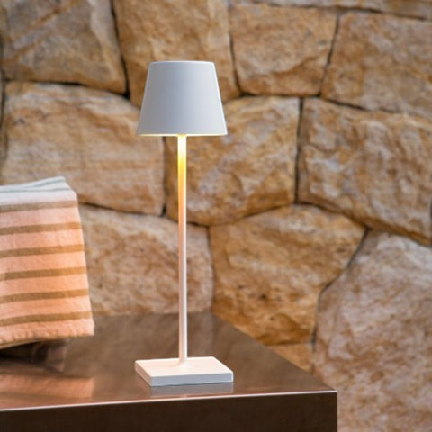 LAMPADA PRO TAVOLO POLDINA LD1340B3 MAT WHITE ZAFFERANO