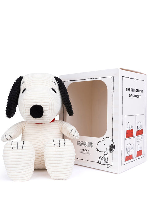 SNOOPY ECO COUDUROY IN GESCHENKBOX 27CM - 11'' WEISS